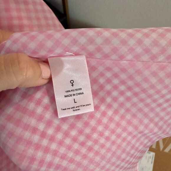 Selkie The Parliament Dress - Ice Cream Pink Gingham, Large - Picture 4 of 4